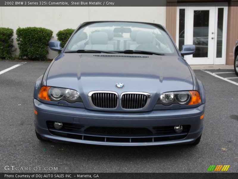 Steel Blue Metallic / Grey 2002 BMW 3 Series 325i Convertible