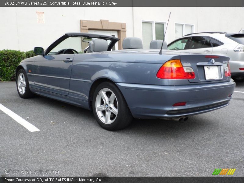 Steel Blue Metallic / Grey 2002 BMW 3 Series 325i Convertible