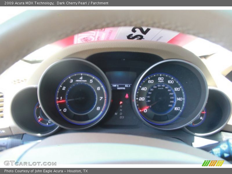 Dark Cherry Pearl / Parchment 2009 Acura MDX Technology