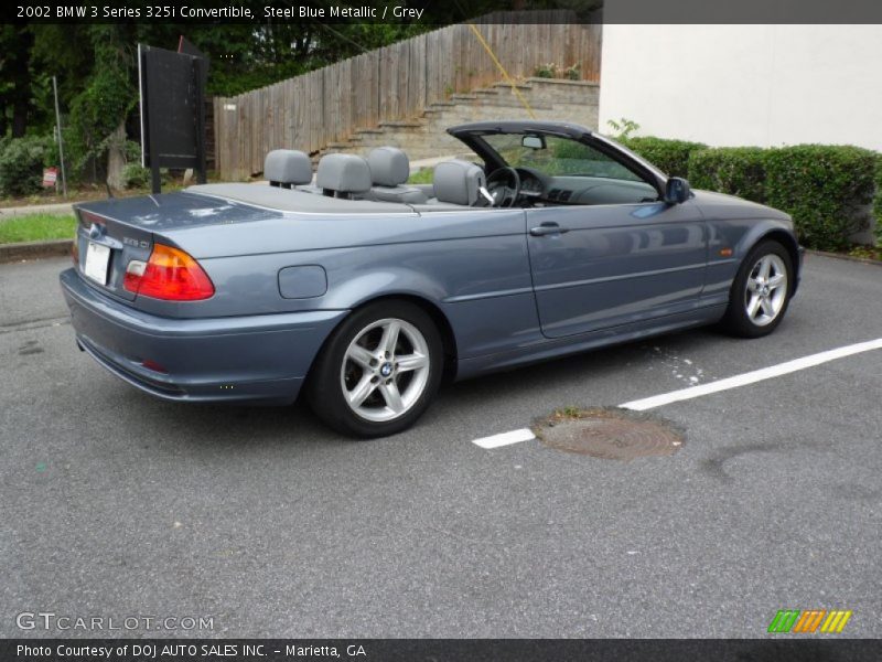 Steel Blue Metallic / Grey 2002 BMW 3 Series 325i Convertible