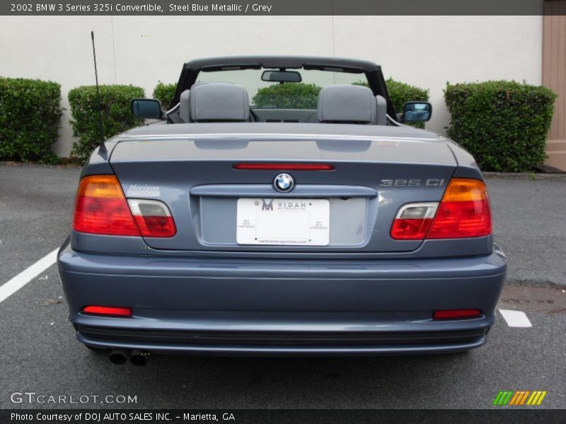 Steel Blue Metallic / Grey 2002 BMW 3 Series 325i Convertible