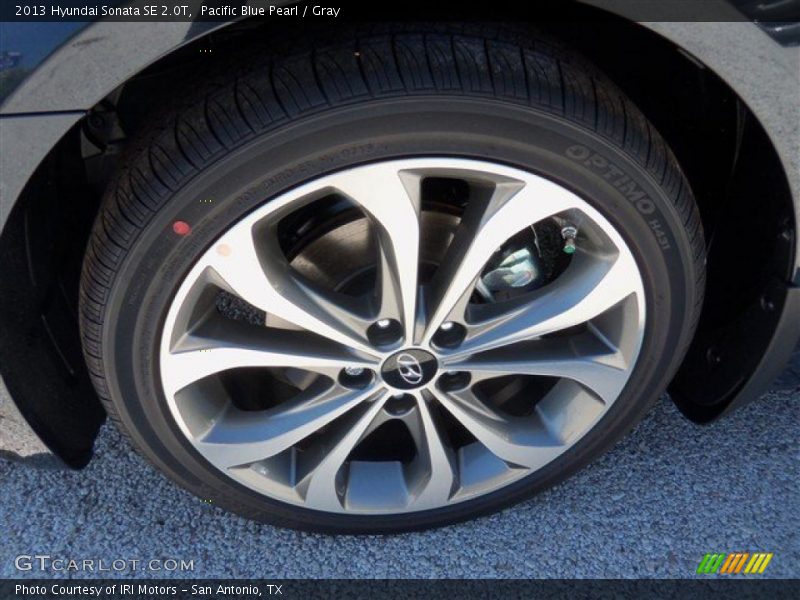 Pacific Blue Pearl / Gray 2013 Hyundai Sonata SE 2.0T