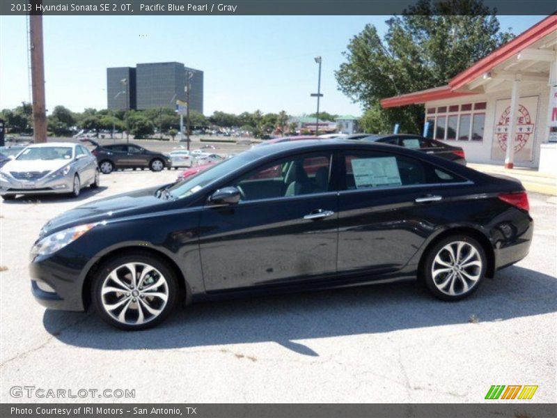 Pacific Blue Pearl / Gray 2013 Hyundai Sonata SE 2.0T