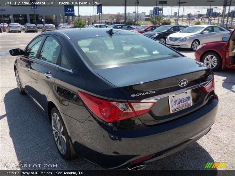 Pacific Blue Pearl / Gray 2013 Hyundai Sonata SE 2.0T