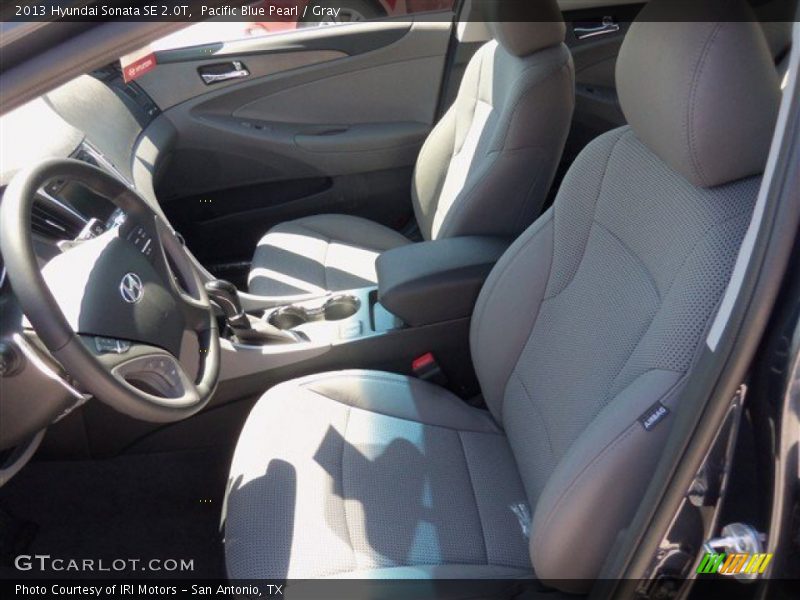 Pacific Blue Pearl / Gray 2013 Hyundai Sonata SE 2.0T