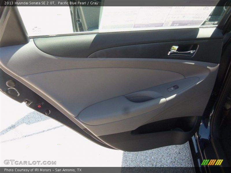 Pacific Blue Pearl / Gray 2013 Hyundai Sonata SE 2.0T