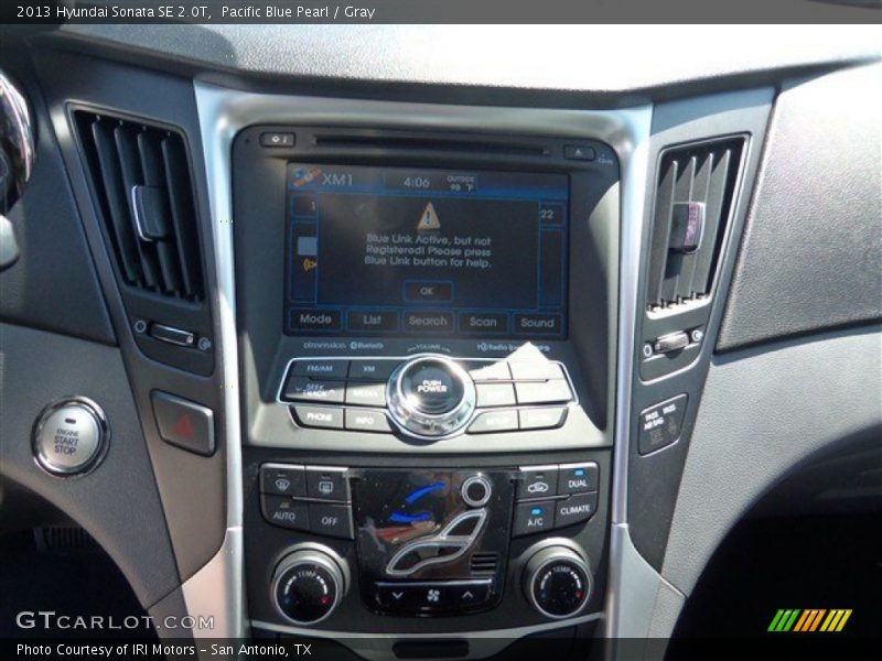 Pacific Blue Pearl / Gray 2013 Hyundai Sonata SE 2.0T