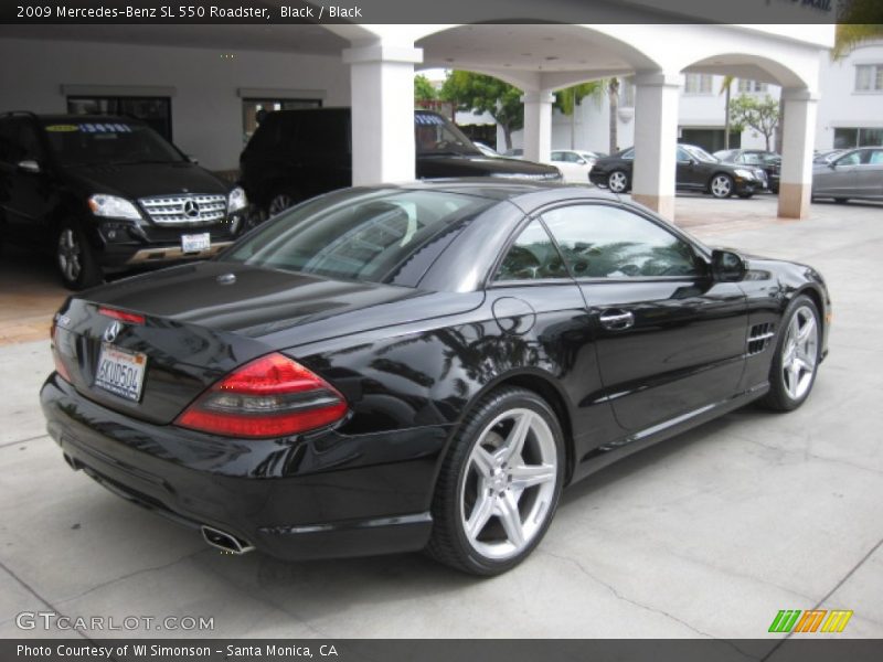 Black / Black 2009 Mercedes-Benz SL 550 Roadster