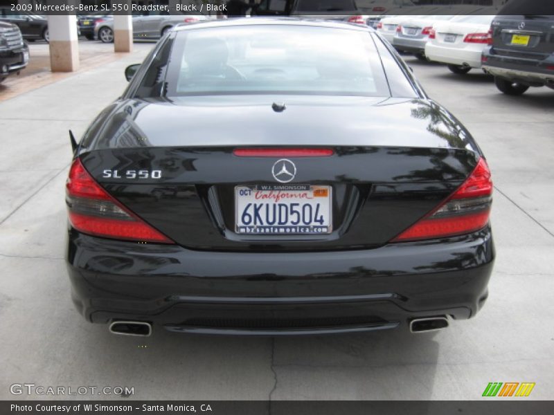 Black / Black 2009 Mercedes-Benz SL 550 Roadster
