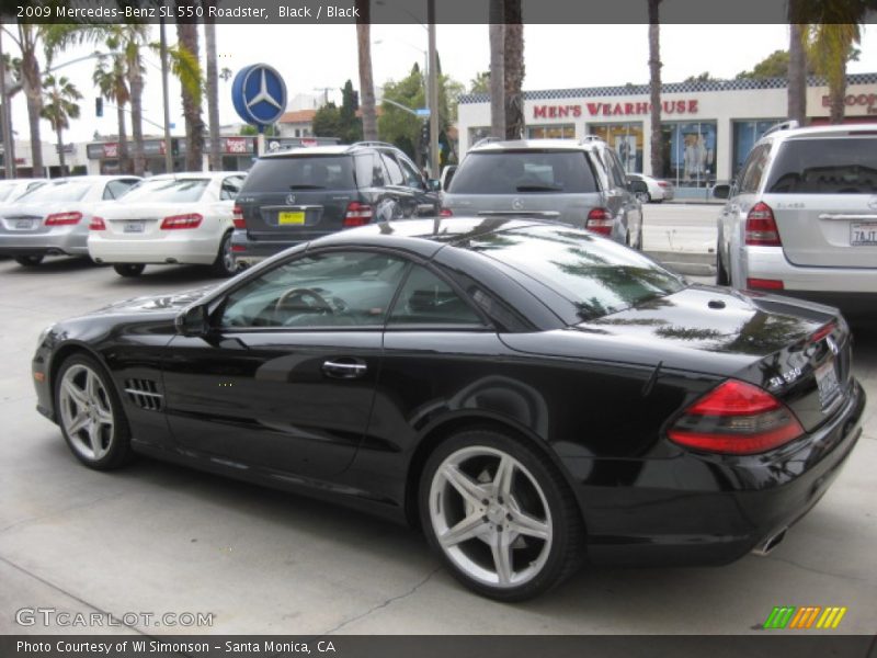 Black / Black 2009 Mercedes-Benz SL 550 Roadster