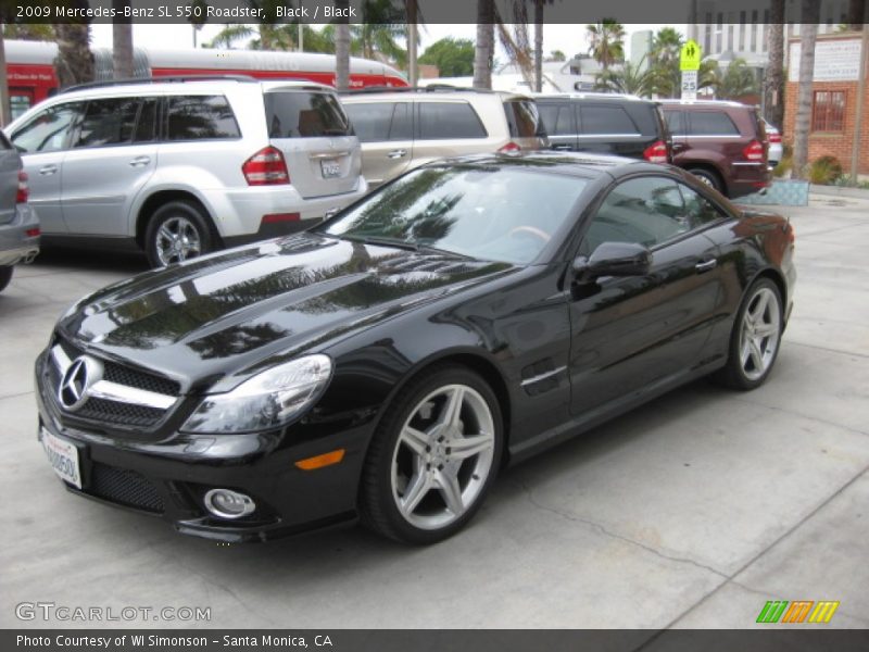 Black / Black 2009 Mercedes-Benz SL 550 Roadster