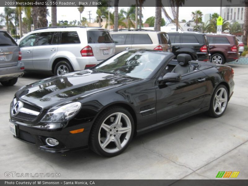 Black / Black 2009 Mercedes-Benz SL 550 Roadster