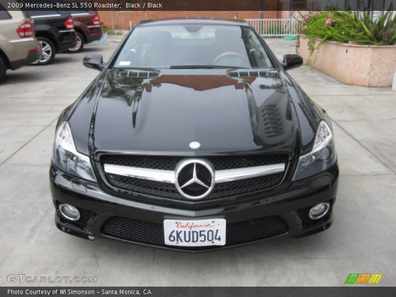 Black / Black 2009 Mercedes-Benz SL 550 Roadster