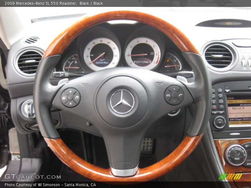 Black / Black 2009 Mercedes-Benz SL 550 Roadster