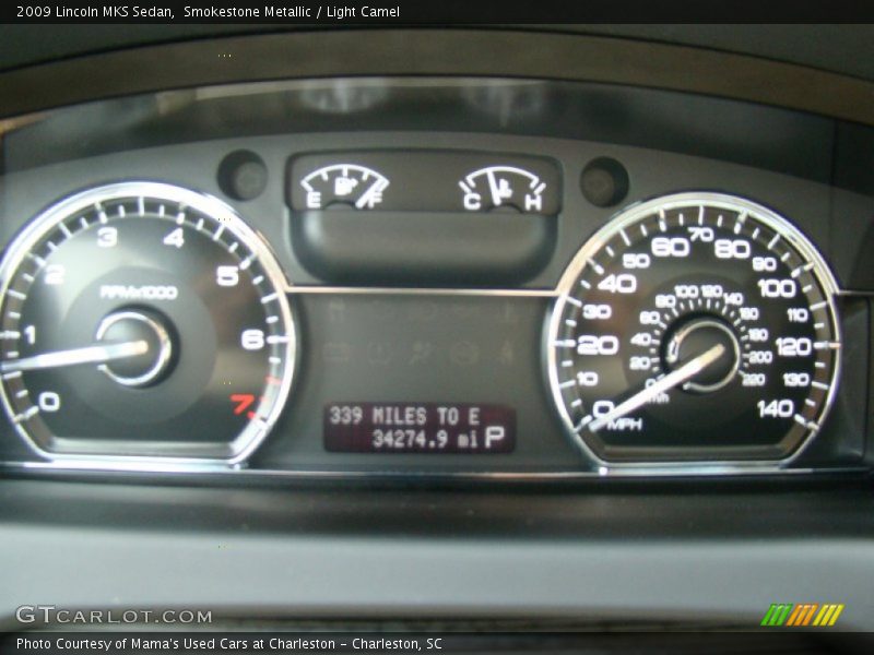 Smokestone Metallic / Light Camel 2009 Lincoln MKS Sedan