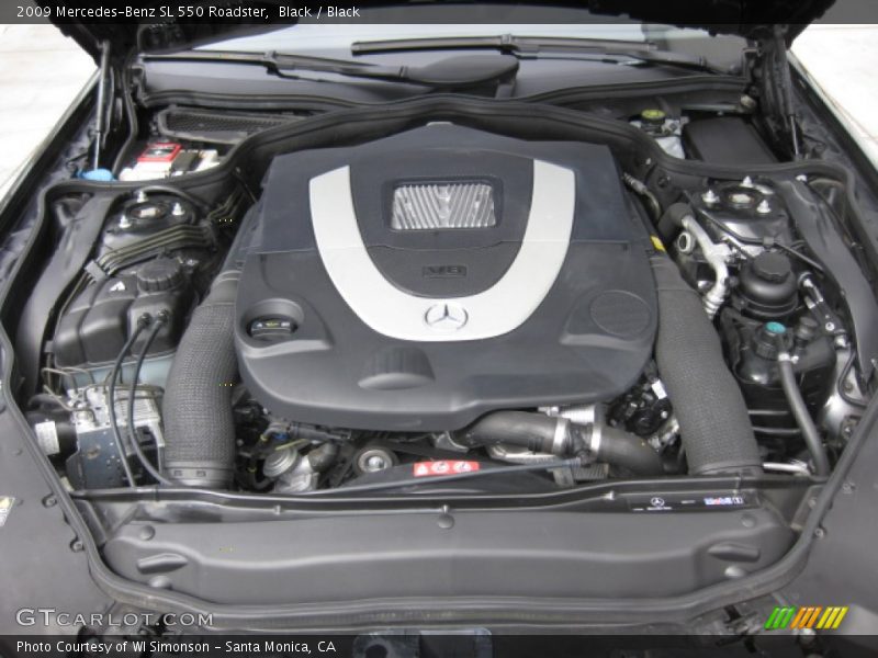 Black / Black 2009 Mercedes-Benz SL 550 Roadster