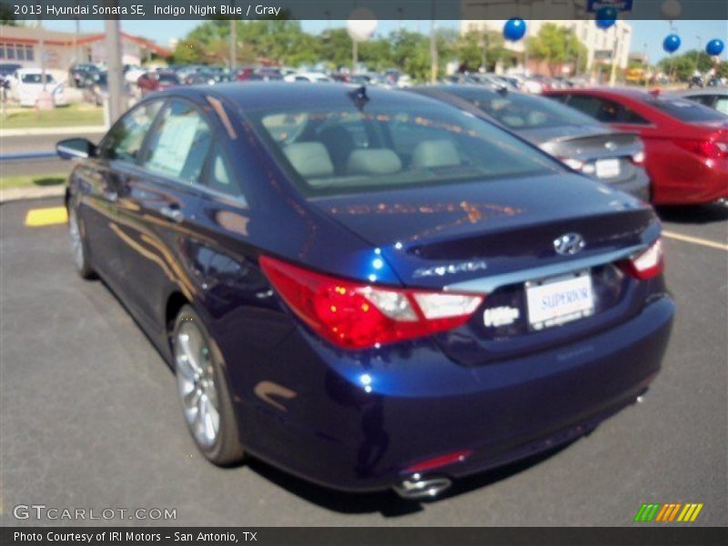 Indigo Night Blue / Gray 2013 Hyundai Sonata SE
