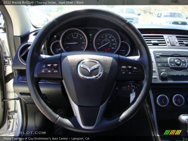 Ingot Silver / Black 2012 Mazda MAZDA6 i Touring Sedan