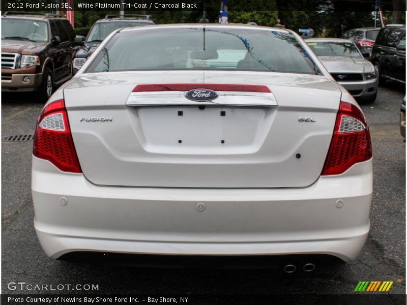 White Platinum Tri-Coat / Charcoal Black 2012 Ford Fusion SEL