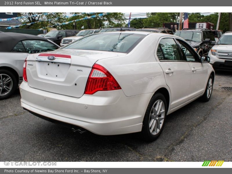 White Platinum Tri-Coat / Charcoal Black 2012 Ford Fusion SEL
