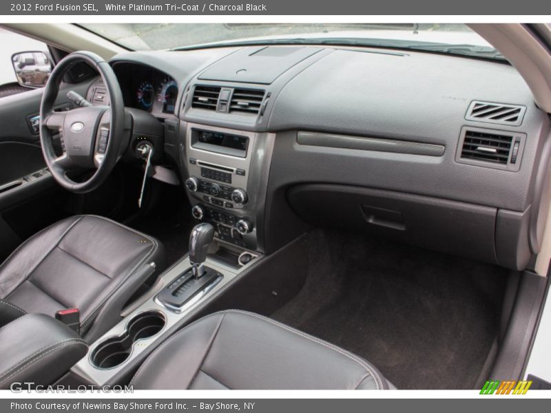 White Platinum Tri-Coat / Charcoal Black 2012 Ford Fusion SEL