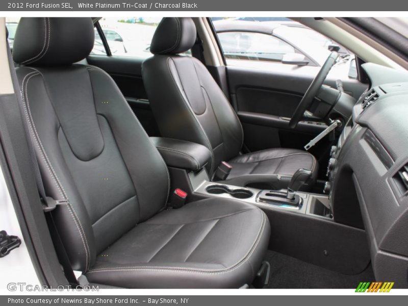 White Platinum Tri-Coat / Charcoal Black 2012 Ford Fusion SEL
