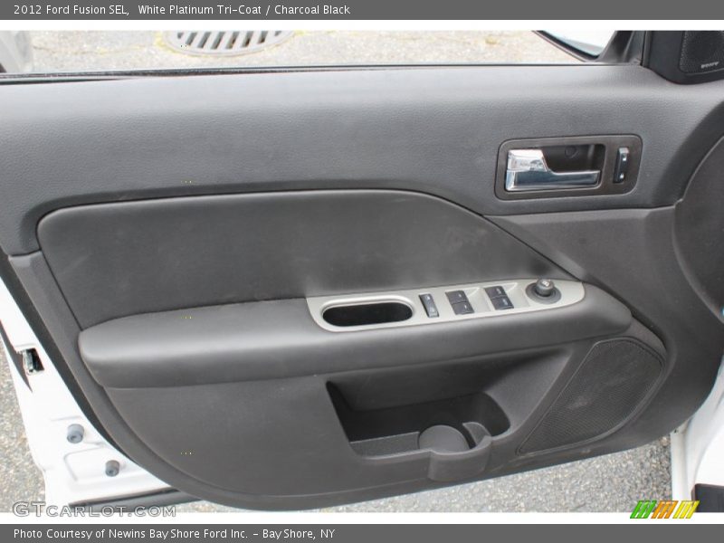 White Platinum Tri-Coat / Charcoal Black 2012 Ford Fusion SEL