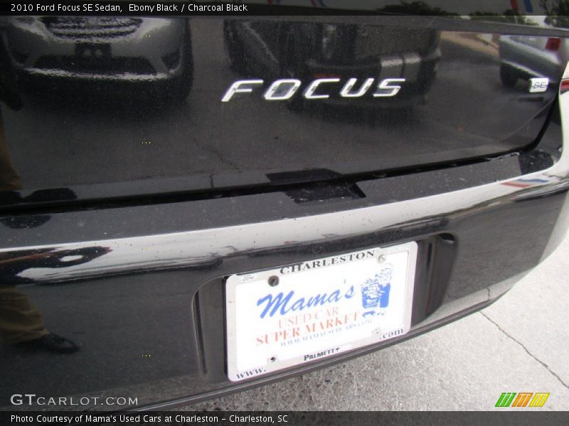 Ebony Black / Charcoal Black 2010 Ford Focus SE Sedan