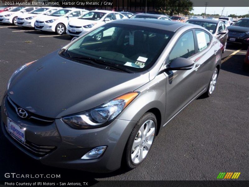 Harbor Gray Metallic / Gray 2013 Hyundai Elantra Limited