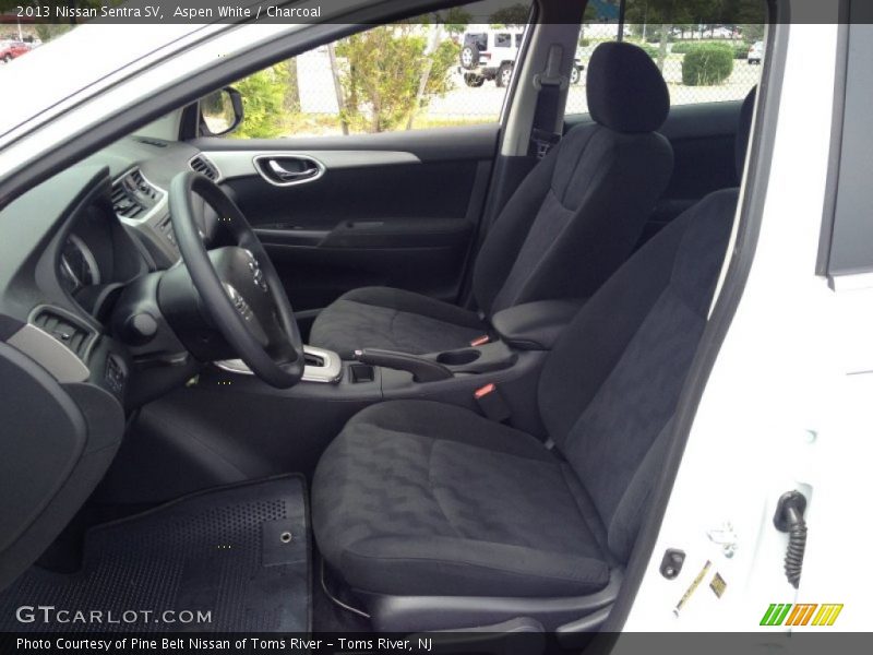 Aspen White / Charcoal 2013 Nissan Sentra SV