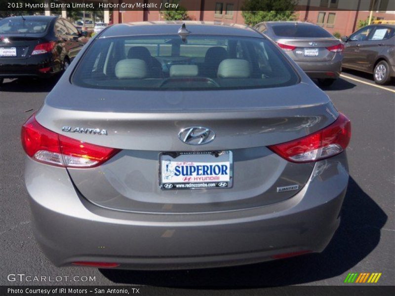 Harbor Gray Metallic / Gray 2013 Hyundai Elantra Limited