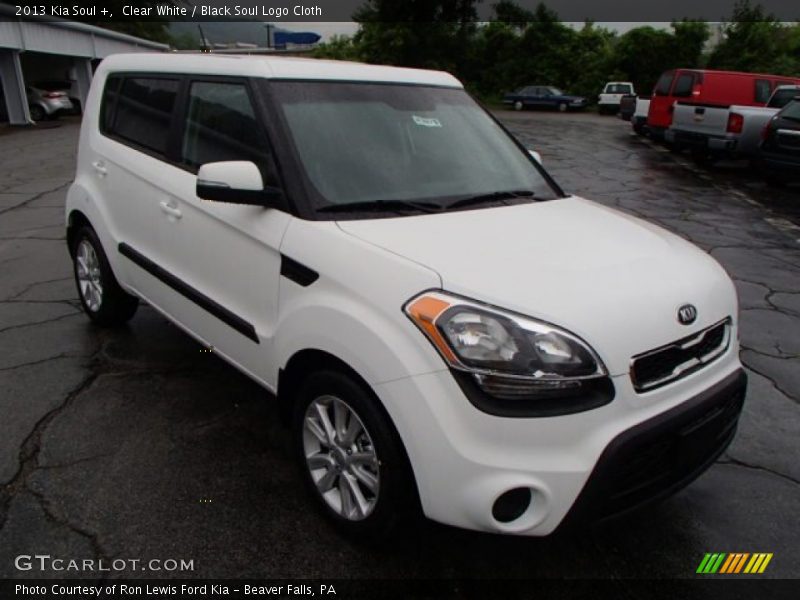 Clear White / Black Soul Logo Cloth 2013 Kia Soul +