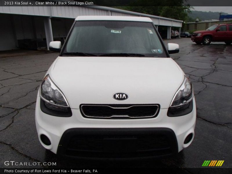 Clear White / Black Soul Logo Cloth 2013 Kia Soul +