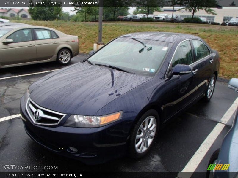 Royal Blue Pearl / Parchment 2008 Acura TSX Sedan
