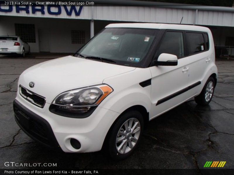 Clear White / Black Soul Logo Cloth 2013 Kia Soul +