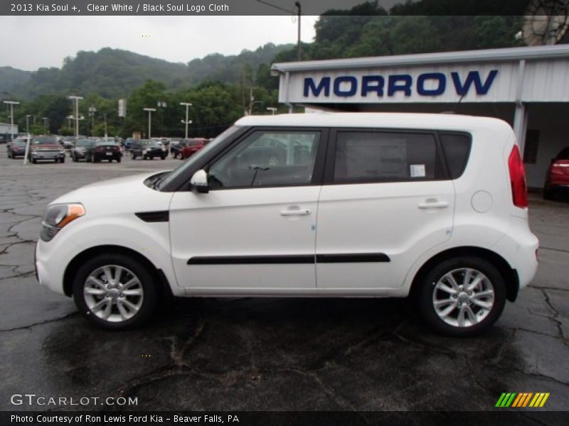 Clear White / Black Soul Logo Cloth 2013 Kia Soul +
