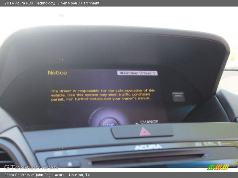 Silver Moon / Parchment 2014 Acura RDX Technology