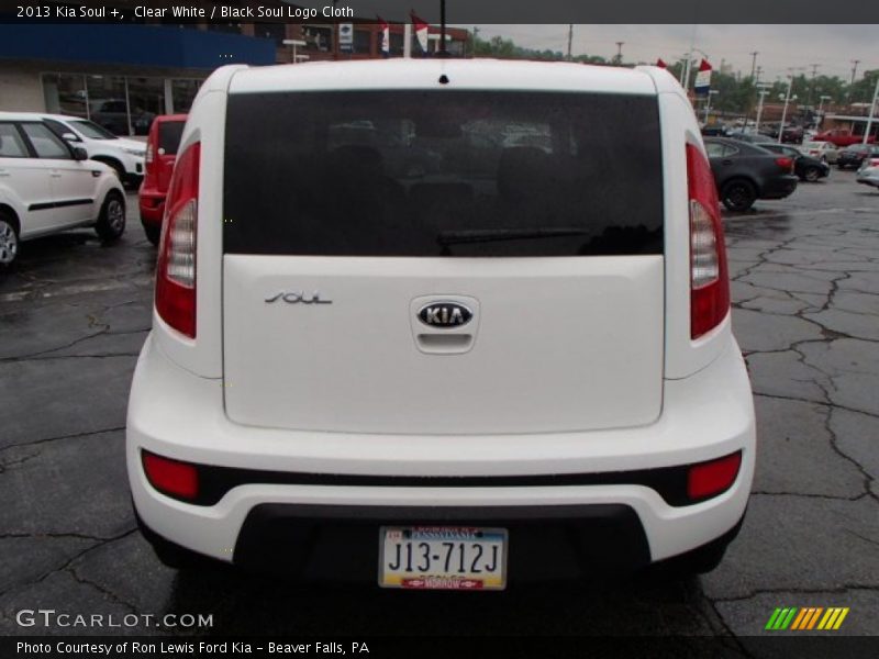 Clear White / Black Soul Logo Cloth 2013 Kia Soul +