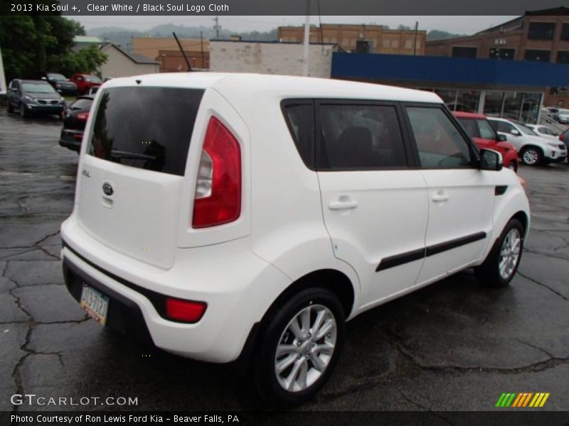 Clear White / Black Soul Logo Cloth 2013 Kia Soul +