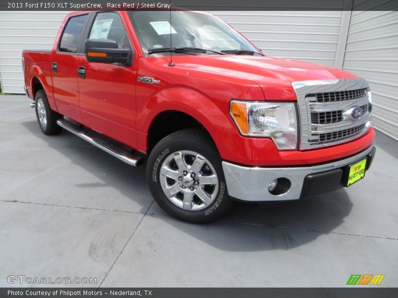 Race Red / Steel Gray 2013 Ford F150 XLT SuperCrew