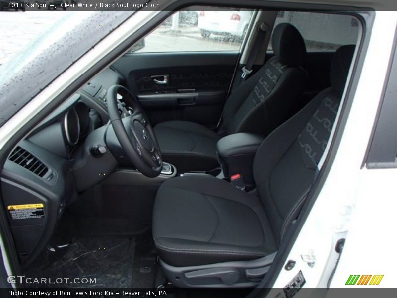 Clear White / Black Soul Logo Cloth 2013 Kia Soul +