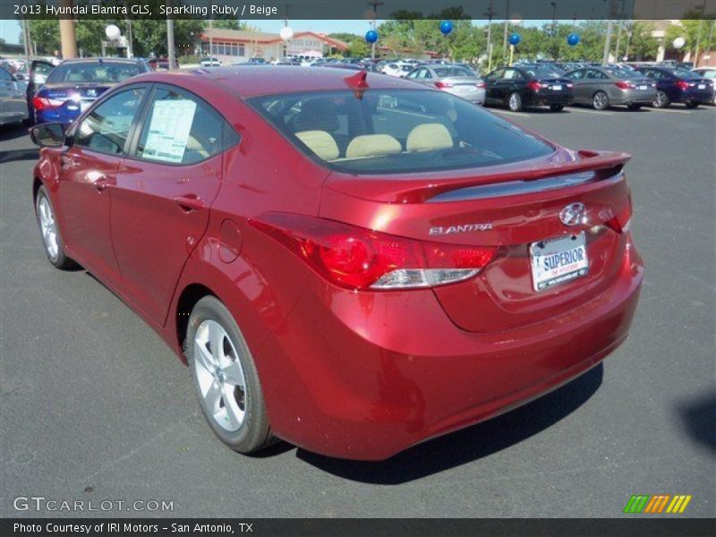 Sparkling Ruby / Beige 2013 Hyundai Elantra GLS