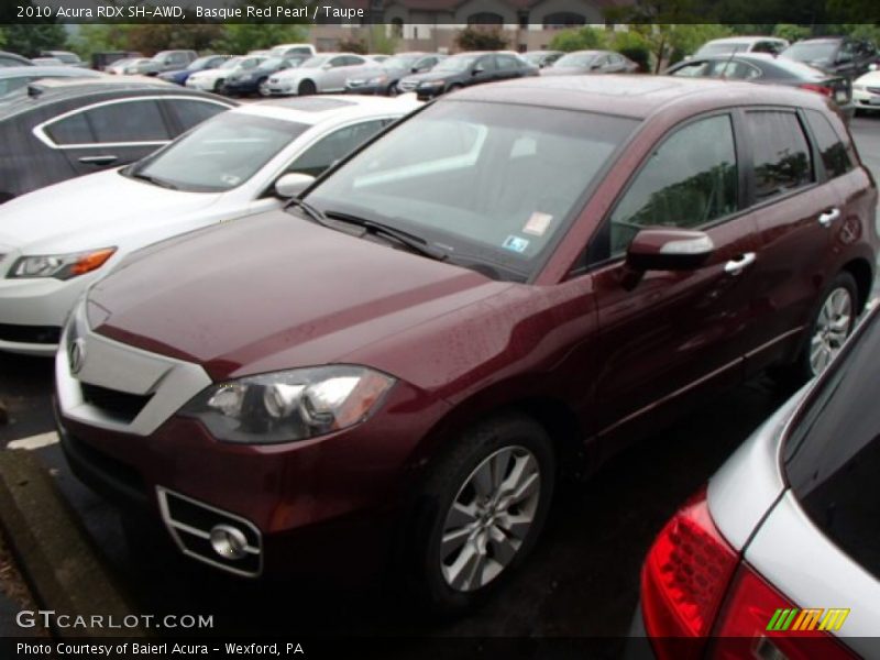 Basque Red Pearl / Taupe 2010 Acura RDX SH-AWD