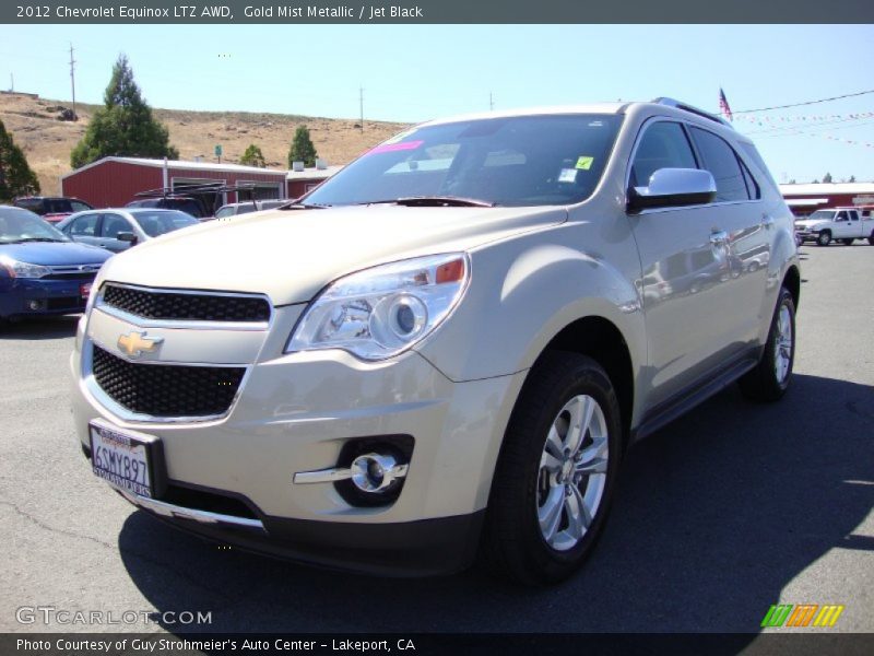Gold Mist Metallic / Jet Black 2012 Chevrolet Equinox LTZ AWD