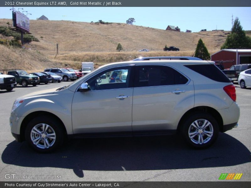 Gold Mist Metallic / Jet Black 2012 Chevrolet Equinox LTZ AWD