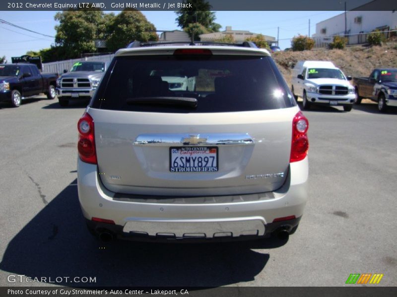 Gold Mist Metallic / Jet Black 2012 Chevrolet Equinox LTZ AWD
