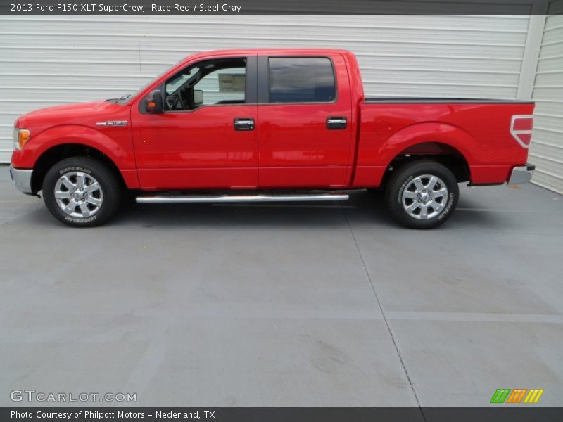 Race Red / Steel Gray 2013 Ford F150 XLT SuperCrew