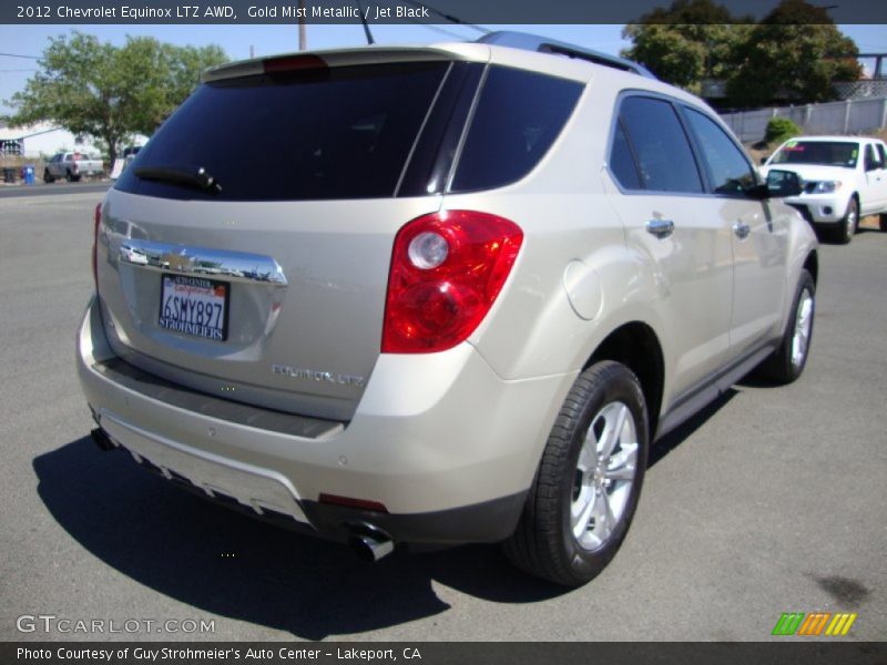 Gold Mist Metallic / Jet Black 2012 Chevrolet Equinox LTZ AWD