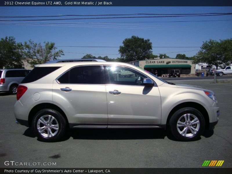 Gold Mist Metallic / Jet Black 2012 Chevrolet Equinox LTZ AWD