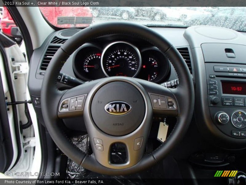 Clear White / Black Soul Logo Cloth 2013 Kia Soul +